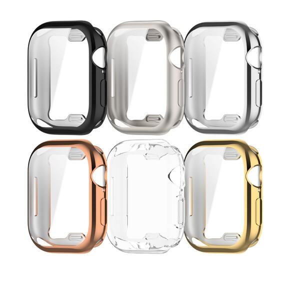 Compatible With Apple Watch Series 4 Silicone Covers Pack of 6 Assort Colors - Picture 1 of 8